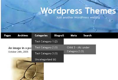 Wordpress橫式下拉選單
